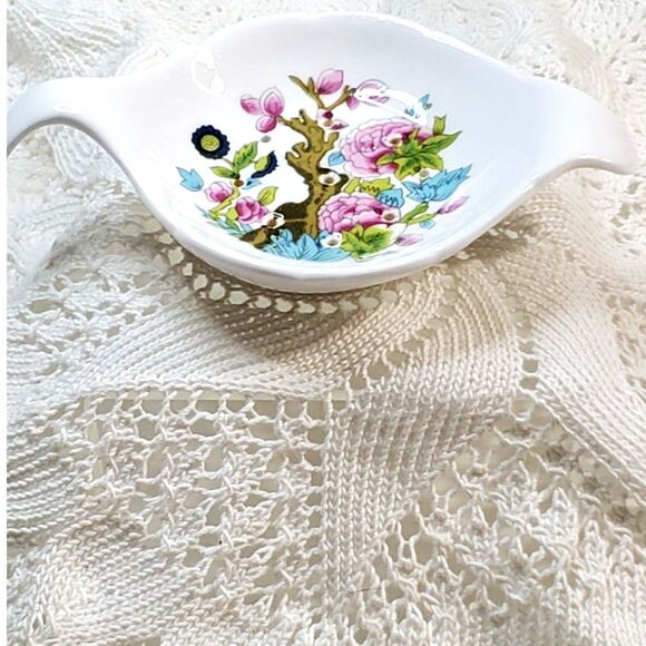 Total Elegance Staffordshire Fine Bone China Teabag Holder ~Vintage~ - Picture 1 of 4